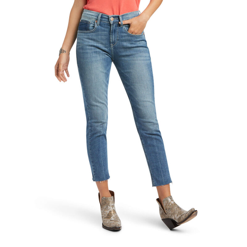 Pantalones Vaqueros Ariat Boyfriend High Rise Jordana Straight Azules Mujer - Chile 209-WCMGJF